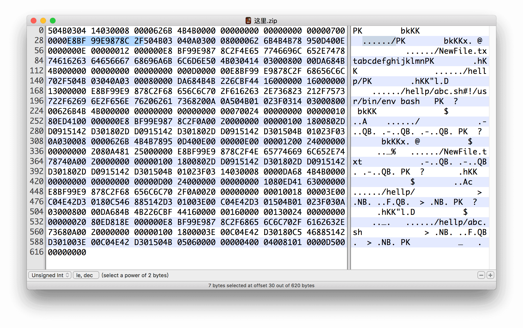 zip local file header