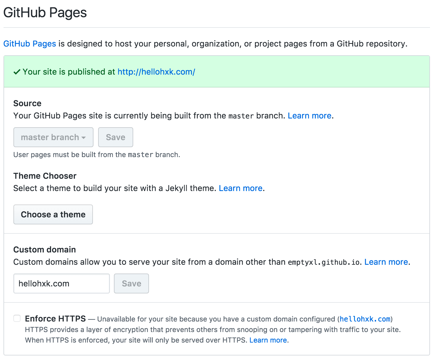 Github Pages 设置